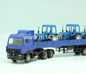 МАЗ-6430А8 с п/п МАЗ-8661 и тремя тракторами