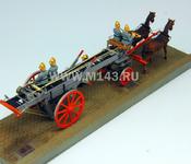 Лестница конструкции Сергеева на конном ходу и пожарная команда 1898