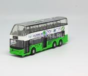 Двухэтажный автобус зелёный