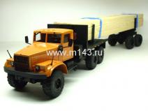 КрАЗ 255 лесовоз с роспуском (оранжевый)