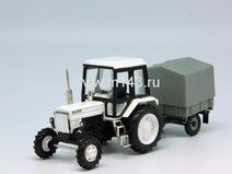 Трактор МТЗ-82 "Люкс-2" (белый) с прицепом тент