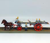 Лестница конструкции Сергеева на конном ходу и пожарная команда 1898