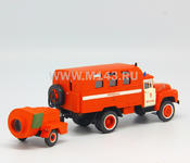 ЗИЛ 130 пожарный автомобиль технической службы с прицепом дымососом (новая решётка)